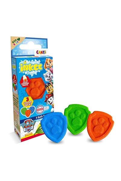 CRAZE Bombe de baie Inkee 3 buc asortate in forma de labuta Paw Patrol