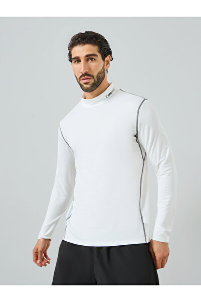 Styli Men Compression Training Mock Neck T-Shirt