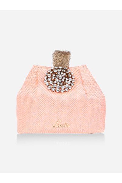 Lavie By Styli Women Pink Embellished Clutch Bag