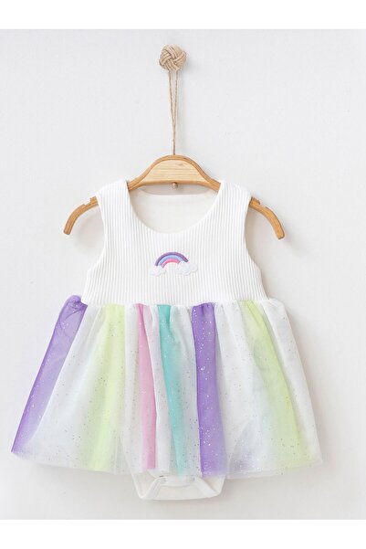 Nayinom Kids فستان بناتي بتفاصيل قوس قزح مناسب للعيد - فستان أنيق ومريح للمنا...