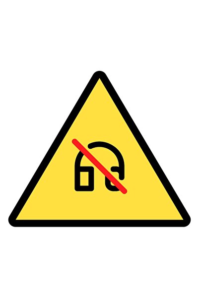 OEM No Helmets Sticker 19x16cm, OSH Warning Sign, Glossy Paper