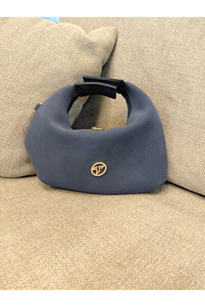 Lunera Boutıque Zarif Süet Lacivert Kadın Çanta