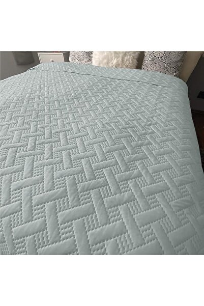 Homelevel Quilted bed and sofa cover, 200 x 220 cm, polyester, Mint green