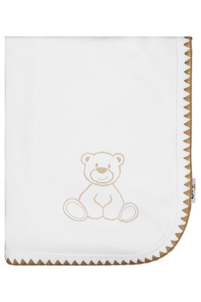 Civil Baby Teddy Bear Printed Blanket - Ecru Standard