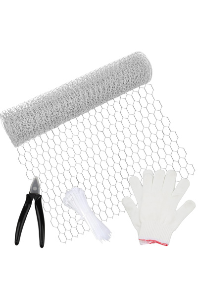 Other Plasă de Sârmă Hexagonală - Fier Galvanizat, Ochiuri 13mm, Set Montaj I...