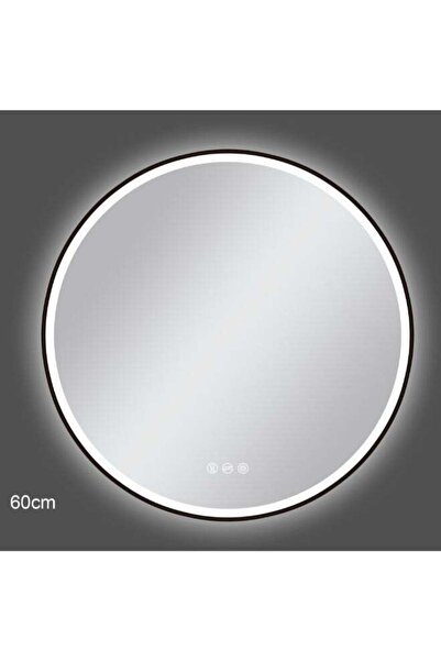 Generic Aqua Drop Round Copper Free Environmental LED Bathroom Mirror Black 6...