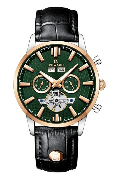Reward Rd333376M Leather Cord Automatic Men's Wristwatch