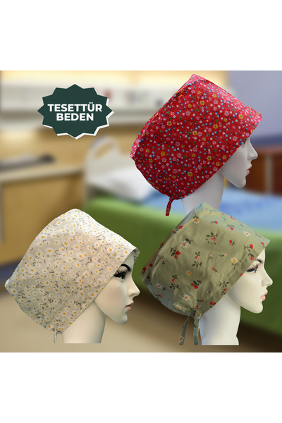 YİĞİTBAŞI 3 BİR ARADA Kırmızı-Yeşil-Bej Doktor Hemşire Aşçı Cerrahi Bone Anne...