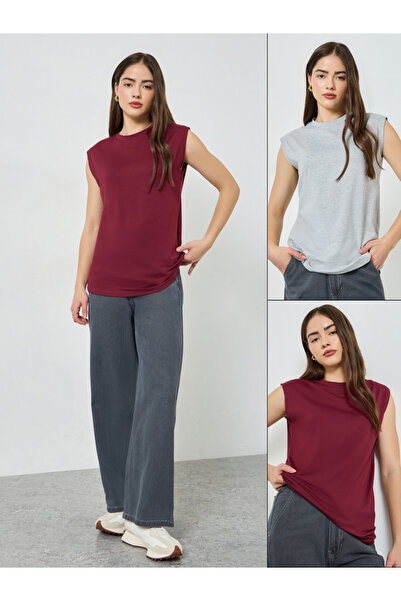 Styli Pack of 2 - Sleeveless Basic T-Shirt