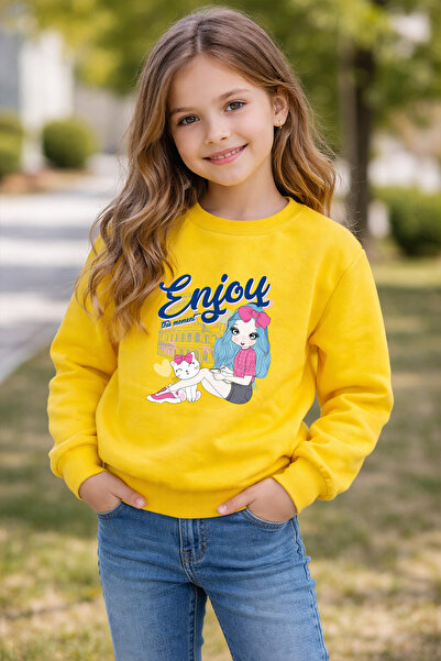 ADABEBEK Premium Παιδικό Φούτερ με Στάμπα  "Απολαύστε αυτή τη στιγμή " 27021