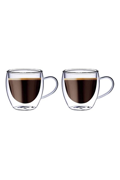 Blackstone Double Wall Glass Espresso Cups 2PCS Set 100ML – Insulated Coffee ...