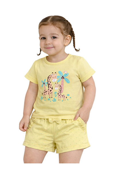 Victor and Jane Infant Girls’ 2-Piece Set – Leopard Print Top & Dotted Shorts