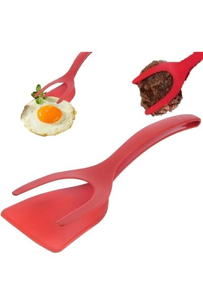 Other 2 in 1 Spatula and Tongs - Heat Resistant Silicone - Non-Stick, Multico...
