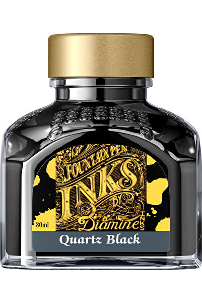 Diamine Sticlă de cerneală 80 ml - Negru cuarț