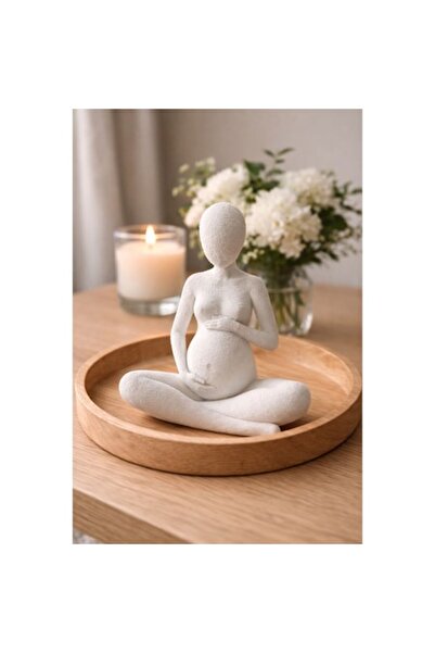 OEM Figurină decorativă femeie însărcinată, albă, 7,3x7,3x10cm, cadou pentru ...