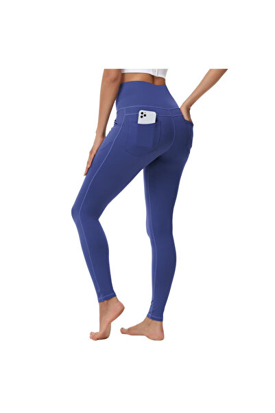 Other Colanți 3/4 Damă Yoga - Talie Înaltă, Respirabili, 4 Buzunare - Bleumar...