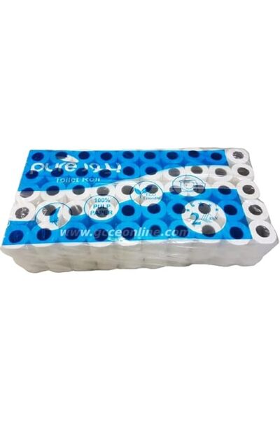 GCCE ورق تواليت، 100 لفة/عبوة، 350 ورقة، 17 غرام/متر مربع (سماكة)، طبقتان، عا...