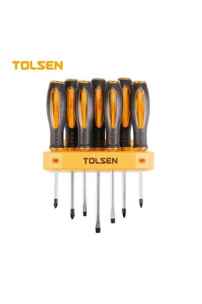TOLSEN 7-Piece Go-Through Screwdriver Set – Precision Hand Tool Kit