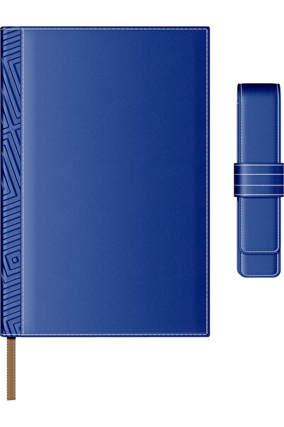 Princ Set de agendă din piele B5 + husă pentru pix - Albastru