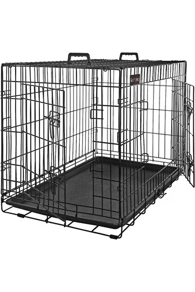 feandrea Cușcă pentru animale de companie, 2 uși, perete despărțitor, metalic...