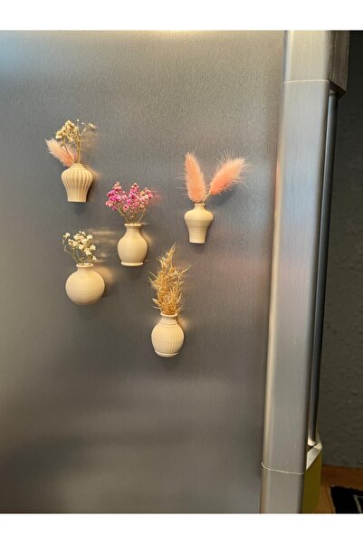 DU&ER 5'li Mıknatıslı Mini Vazo Seti buzdolabı magnet