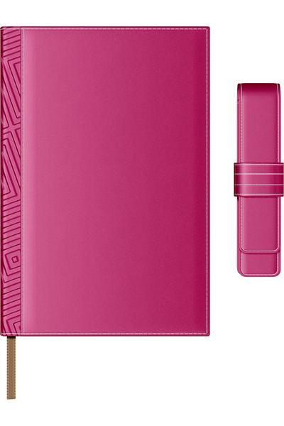 Princ Set de agendă din piele B5 + husă pentru pix - roz