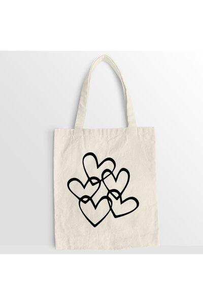 Kartier Multiple Hearts canvas bag