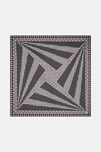 Vakko KAZAYAĞI DESENLİ TWILL İPEK EŞARP