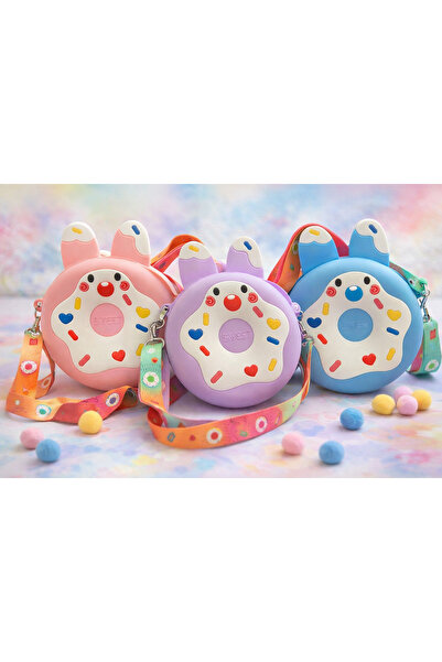 BC Kız çocukları için silikon, donut şeklinde bez çanta cüzdan çanta