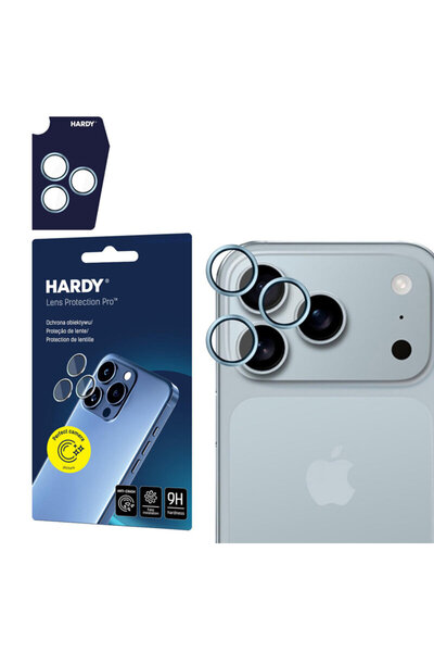 3MK Protecție pentru lentile Hardy Pro pentru iPhone 17 Pro, albastră