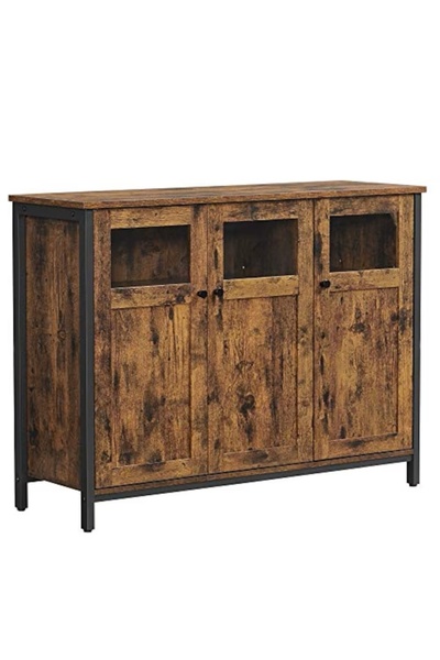 VASAGLE Consolă pentru living, Vasagle, maro rustic, LSC099B01, 100 x 35 x 75 cm