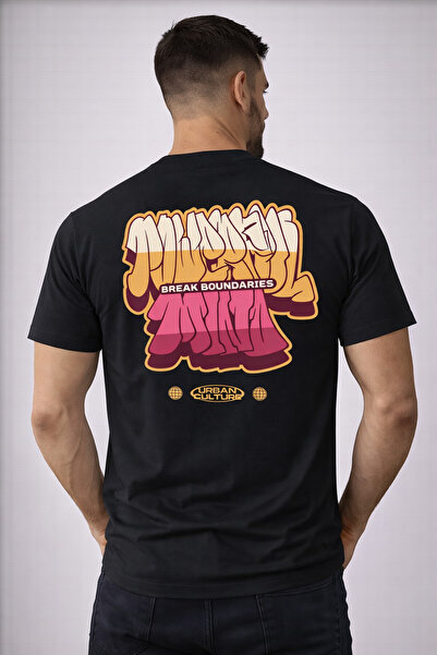 herkesemoda Break Boundaries Text Detailed Basic T-Shirt