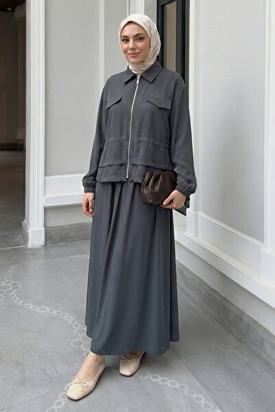 InStyle Modal Tunnel Gathered Smoked Skirt Set