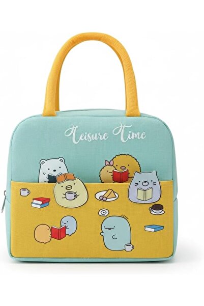 Mobcos Cute Happy Lunch Bags Small Cooler Bag Leak Proof Lunch Tote Hand bag ...