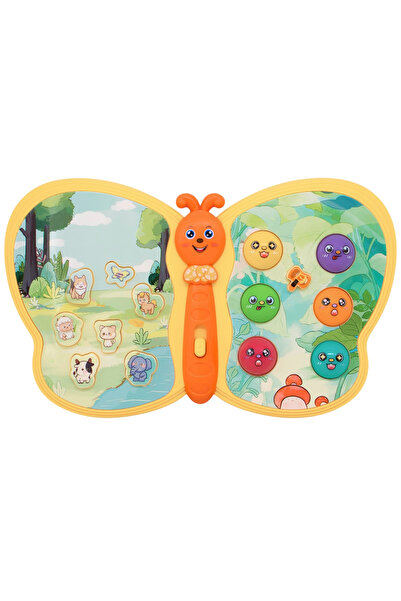 LITTLE ANGEL -Baby Musical Butterfly Toy with Lights & Sounds - Orange/Yellow