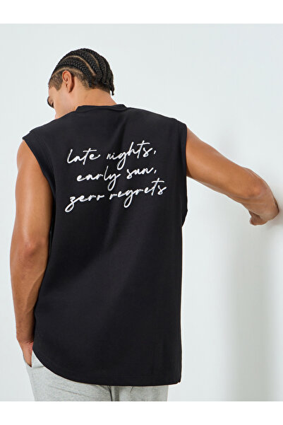Styli Men Oversized Graphic Print Interlock Tank