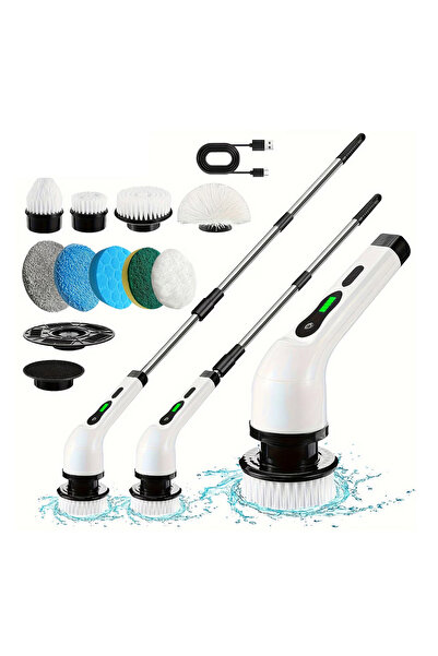 MANDU Electric rotating brush for cleaning, extendable handle, rechargeable b...