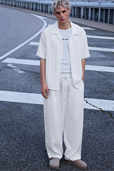 Bershka Kısa kollu rustik gömlek