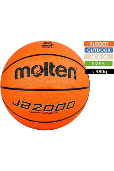 MOLTEN Minge de baschet JB2000-L mărimea 5, cauciuc, ușoară 380 gr.