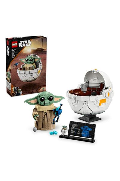 LEGO Star Wars: The Mandalorian Grogu with Hover Pram, Collectible Buildable ...
