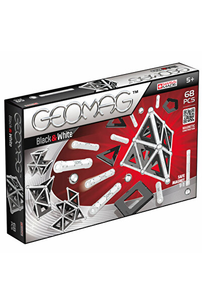 GEOMAG Set magnetic 68 piese alb-negru