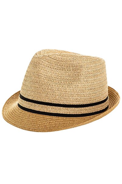 Other Men's Straw Fedora Trilby Hat - Panama Style, Handmade - Beige, M 58cm