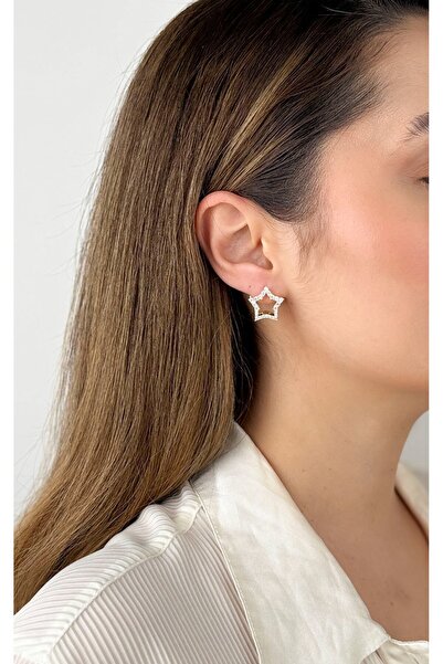 Sacha Accessories أحسب نجمة مرصعة حلق