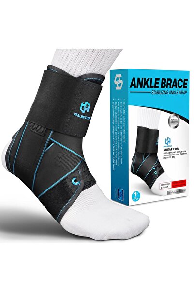 NO BRAND Bandaj pentru gleznă pentru femei și bărbați, bandaj reglabil pentru...