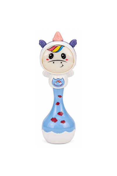 LITTLE ANGEL -Baby Musical Rattle Toy Unicorn for Infants - Blue
