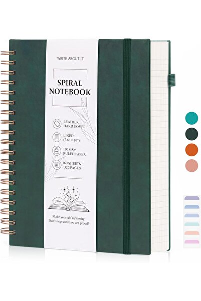 Other B5 Ruled Spiral Notebook - Vegan Leather Hard Cover - 320 Pages, 100g/m...