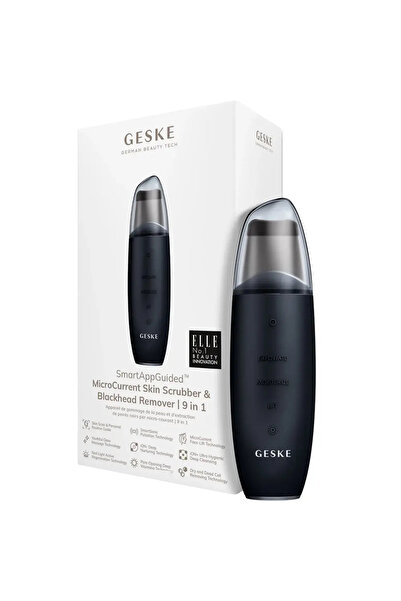 Geske MicroCurrent Skin Scrubber and Blackhead Remover 9 in 1 Black