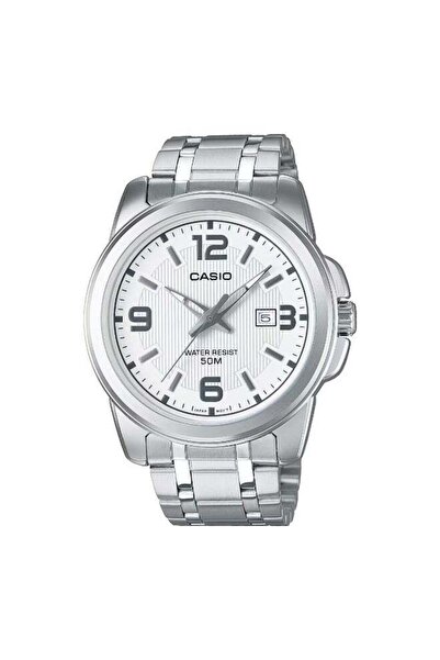 Casio Men's Stainless Steel Analog Wrist Watch MTP-1314D-7AVDF - 50 mm - Silver