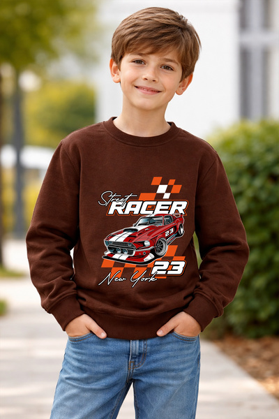 ADABEBEK Premium Νο. 23 Παιδικό Φούτερ με στάμπα Racer 26121