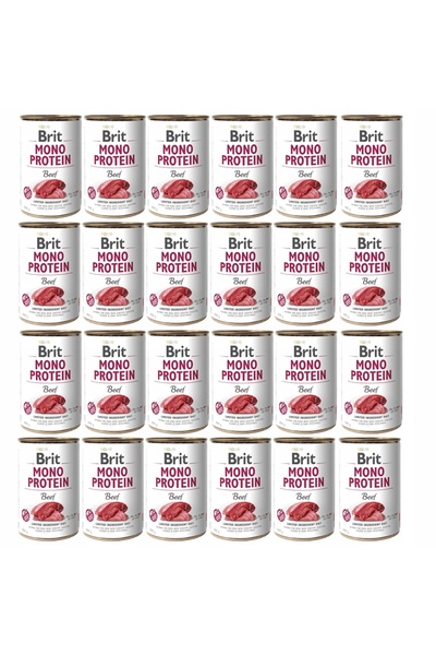 Brit Hrană umedă pentru câini Mono Protein Beef 24x400g
